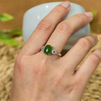 Fortune Jewel Natural Jade Adjustable Buckle Prosperity Ring