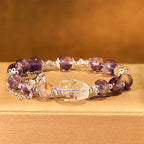 Fortune Jewel Natural Purple Phantom Bow Wisdom Bracelet