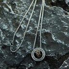 Fortune Jewel Double Ring PiXiu Peace Buckle Wealth Rotatable Necklace Pendant