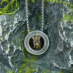 Fortune Jewel Double Ring PiXiu Peace Buckle Wealth Rotatable Necklace Pendant