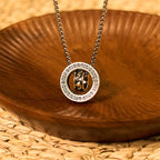 Fortune Jewel Double Ring PiXiu Peace Buckle Wealth Rotatable Necklace Pendant