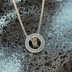 Fortune Jewel Double Ring PiXiu Peace Buckle Wealth Rotatable Necklace Pendant