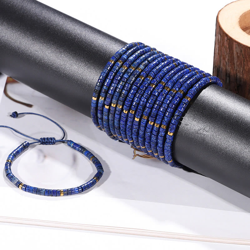 Fortune Jewel Natural Lazurite Spacer Bead Positive Balance Bracelet