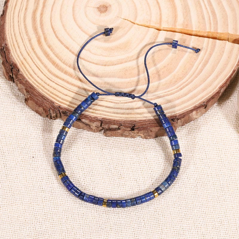 Fortune Jewel Natural Lazurite Spacer Bead Positive Balance Bracelet