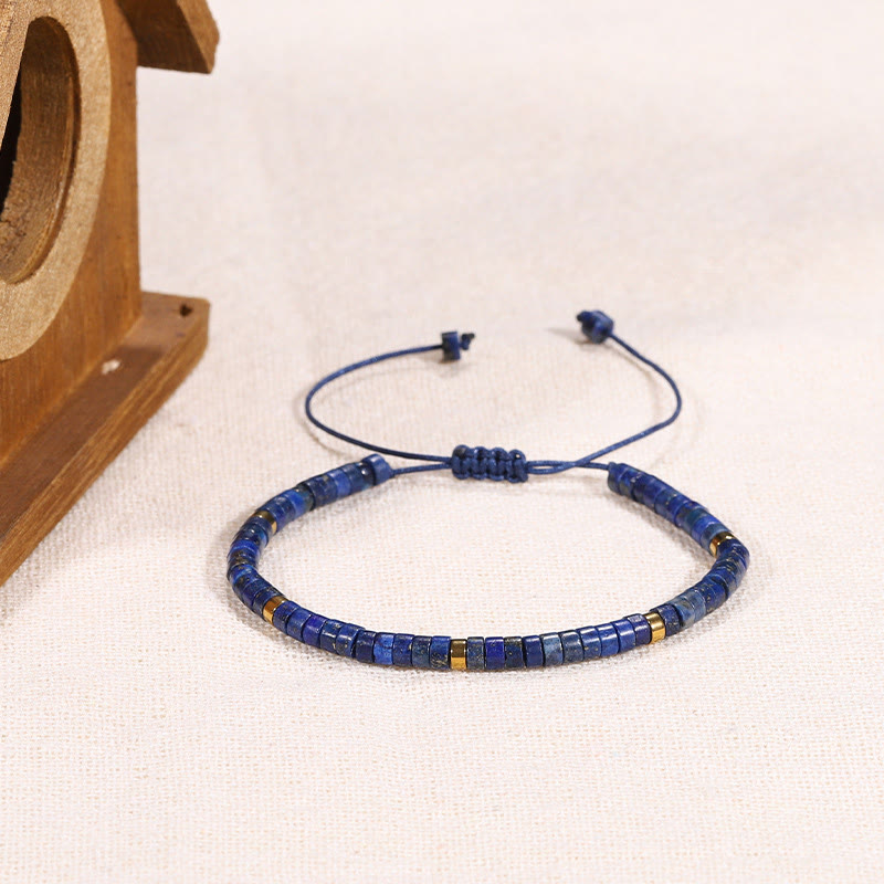 Fortune Jewel Natural Lazurite Spacer Bead Positive Balance Bracelet