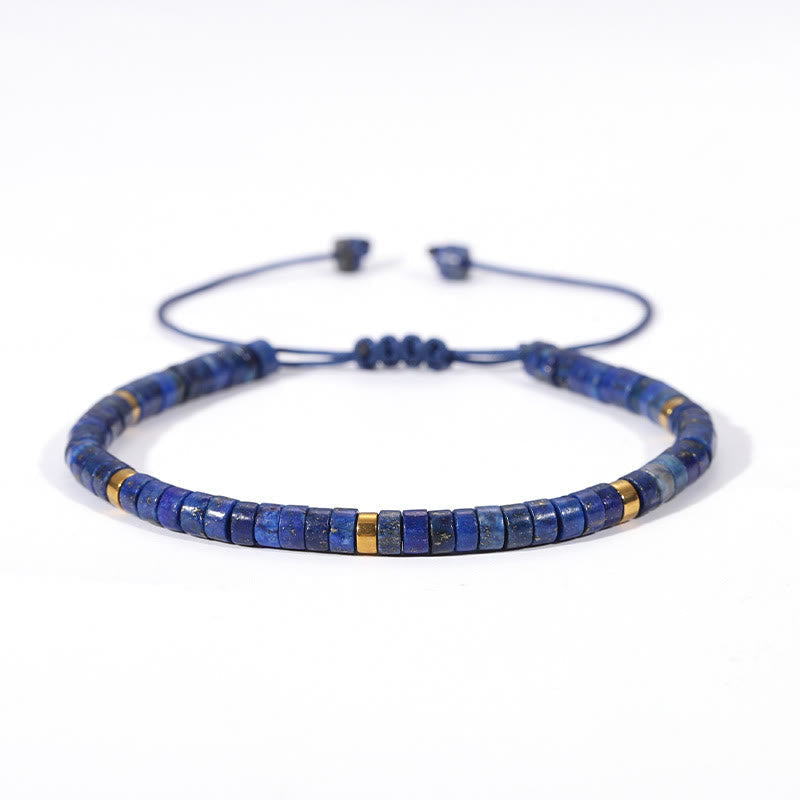 Fortune Jewel Natural Lazurite Spacer Bead Positive Balance Bracelet
