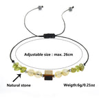 Fortune Jewel Find Your Joy Peridot Citrine Tiger Eye Peace Rope Bracelet