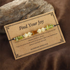 Fortune Jewel Find Your Joy Peridot Citrine Tiger Eye Peace Rope Bracelet