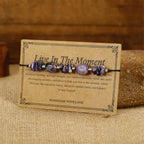 Fortune Jewel Live In The Moment Charoite Hematite Powerful Bracelet
