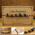 Fortune Jewel I Am Protected Iron Pyrite Black Obsidian Fulfillment Bracelet