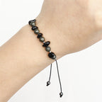 Fortune Jewel I Am Protected Iron Pyrite Black Obsidian Fulfillment Bracelet