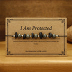 Fortune Jewel I Am Protected Iron Pyrite Black Obsidian Fulfillment Bracelet