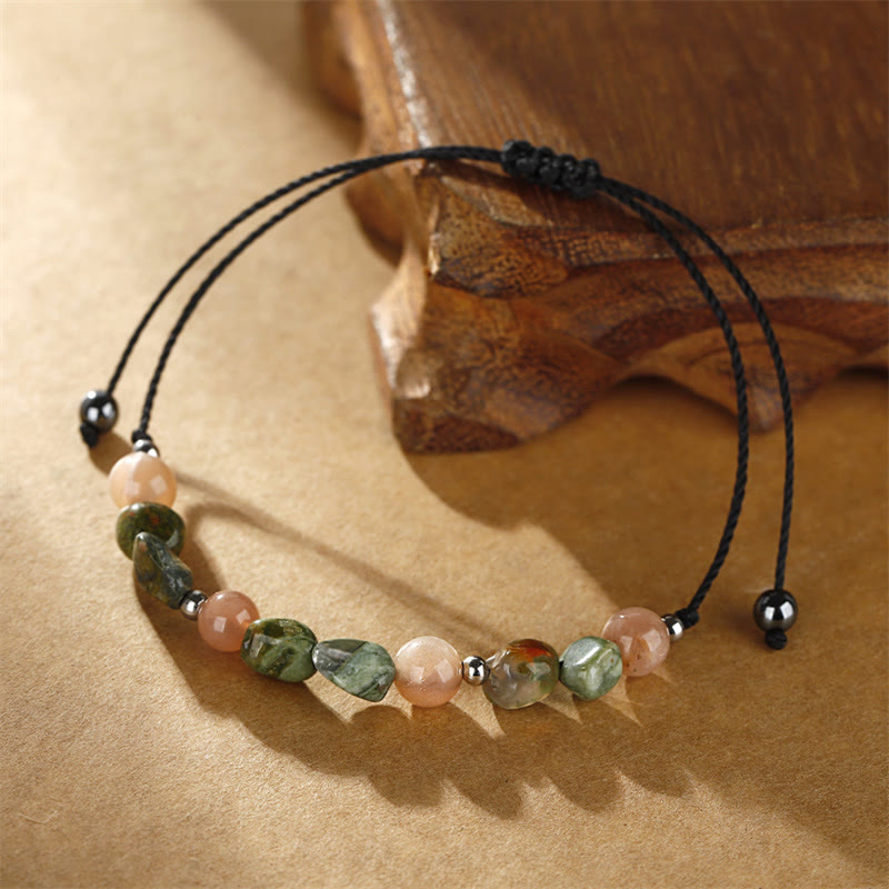 Fortune Jewel You Are Amazing Rhyolite Sun Stone Positive Bracelet