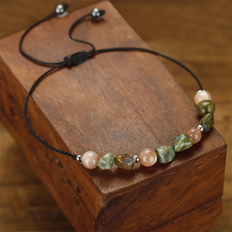 Fortune Jewel You Are Amazing Rhyolite Sun Stone Positive Bracelet