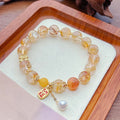 Fortune Jewel Natural Citrine Beads Nafu Pleasure Bracelet