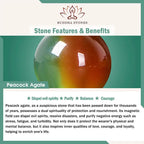 Fortune Jewel "May Balance and Safety Be With You"Peacock Agate Bracelet Includes Gift Message Card Fortune Jewel