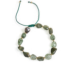 Fortune Jewel Green Rutilated Quartz Braid String Protection Bracelet