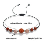 Fortune Jewel Believe You Can Carnelian Red Jasper Hematite Sun Stone Positive Bracelet