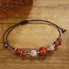 Fortune Jewel Believe You Can Carnelian Red Jasper Hematite Sun Stone Positive Bracelet
