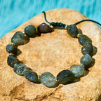 Fortune Jewel Green Rutilated Quartz Braid String Protection Bracelet