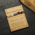 Fortune Jewel Best Friends Forever Amethyst Rose Quartz Lazurite Spiritual Bracelet