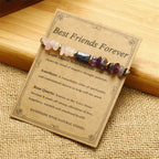 Fortune Jewel Best Friends Forever Amethyst Rose Quartz Lazurite Spiritual Bracelet