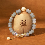 Fortune Jewel Natural Aquamarine Pearl Shell Healing Bead Bracelet
