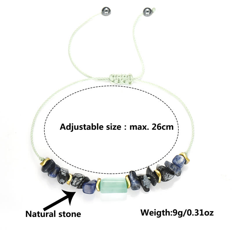 Fortune Jewel New Job Green Aventurine Sodalite Snowflake Obsidian Energy Bracelet