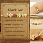 Fortune Jewel Thank You Rose Quartz Citrine Rhodonite Passionate Bracelet