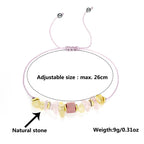 Fortune Jewel Thank You Rose Quartz Citrine Rhodonite Passionate Bracelet