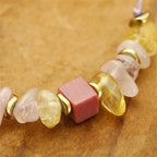 Fortune Jewel Thank You Rose Quartz Citrine Rhodonite Passionate Bracelet