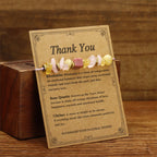 Fortune Jewel Thank You Rose Quartz Citrine Rhodonite Passionate Bracelet