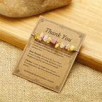 Fortune Jewel Thank You Rose Quartz Citrine Rhodonite Passionate Bracelet