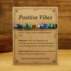 Buddha Stone Positive Vibes Malachite Tiger's Eye Lazurite Anti-anxiety Bracelet