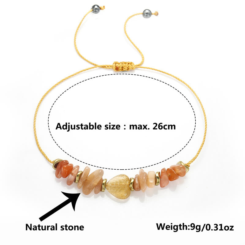 Fortune Jewel Lift Your Soul Citrine Carnelian Sun Stone Happiness Bracelet