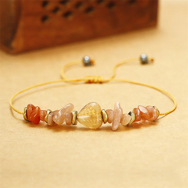 Fortune Jewel Lift Your Soul Citrine Carnelian Sun Stone Happiness Bracelet