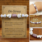 Fortune Jewel De-Stress Amethyst Blue Lace Agate Howlite Healing Bracelet