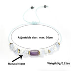 Fortune Jewel De-Stress Amethyst Blue Lace Agate Howlite Healing Bracelet
