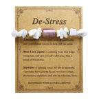 Fortune Jewel De-Stress Amethyst Blue Lace Agate Howlite Healing Bracelet