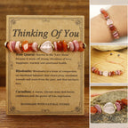 Fortune Jewel Thinking Of You Rose Quartz Rhodonite Carnelian Relationships Bracelet
