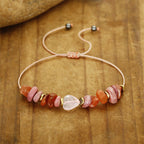 Fortune Jewel Thinking Of You Rose Quartz Rhodonite Carnelian Relationships Bracelet