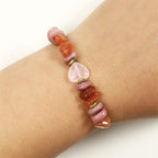 Fortune Jewel Thinking Of You Rose Quartz Rhodonite Carnelian Relationships Bracelet