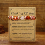 Fortune Jewel Thinking Of You Rose Quartz Rhodonite Carnelian Relationships Bracelet