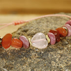 Fortune Jewel Thinking Of You Rose Quartz Rhodonite Carnelian Relationships Bracelet
