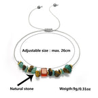 Fortune Jewel You Can Do It Green Aventurine Tiger Eye Carnelian Luck Bracelet