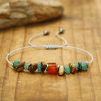 Fortune Jewel You Can Do It Green Aventurine Tiger Eye Carnelian Luck Bracelet