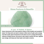 Fortune Jewel Rose Quartz Green Aventurine Love Heart Beads Luck Necklace Pendant
