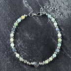 Fortune Jewel Natural Stone Amazonite Amethyst Lazurite Rose Quartz Heart Positive Balance Bracelet