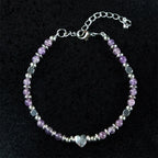 Fortune Jewel Natural Stone Amazonite Amethyst Lazurite Rose Quartz Heart Positive Balance Bracelet