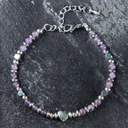 Fortune Jewel Natural Stone Amazonite Amethyst Lazurite Rose Quartz Heart Positive Balance Bracelet